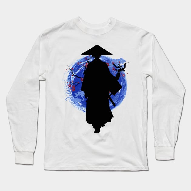 Mizu Blue eye Samurai Long Sleeve T-Shirt by Kaniart